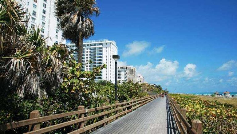 Miami beach boardwalk